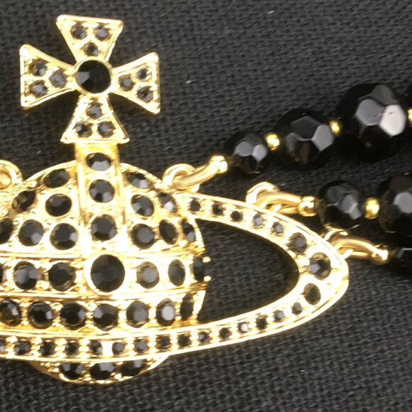 Vivienne Westwood Three Row Pearl Bas Relief Choker in Black (Brand New) - Picture 4 of 9